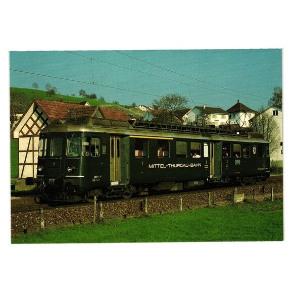 Mittelethurgaubahn Electric Train Postcard ABDe 4/4 11 Switzerland Rail Engine - Picture 1 of 2